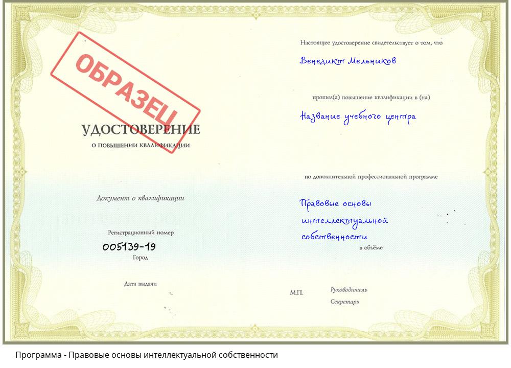 Правовые основы интеллектуальной собственности Климовск