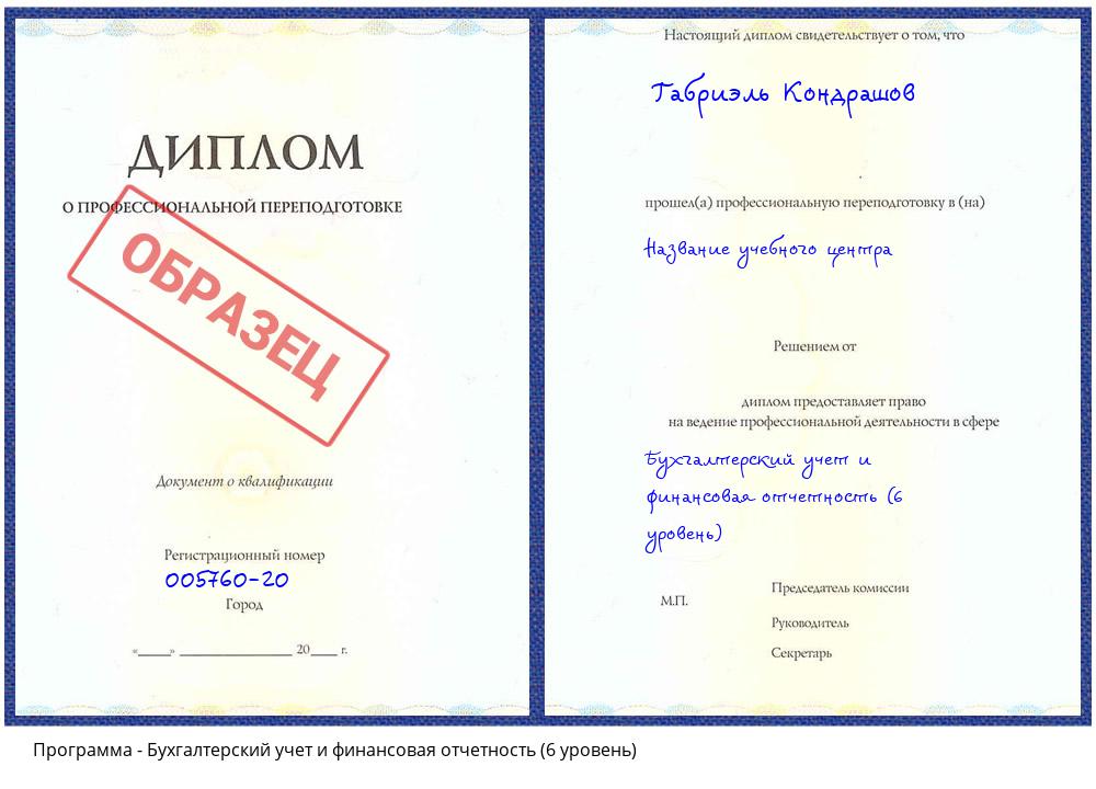 Бухгалтерский учет и финансовая отчетность (6 уровень) Климовск